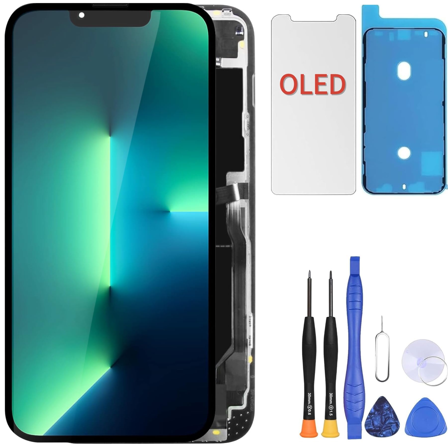 Bloc écran OLED iPhone 13 Pro Max de qualité supérieure avec vitre et adhésif - 8