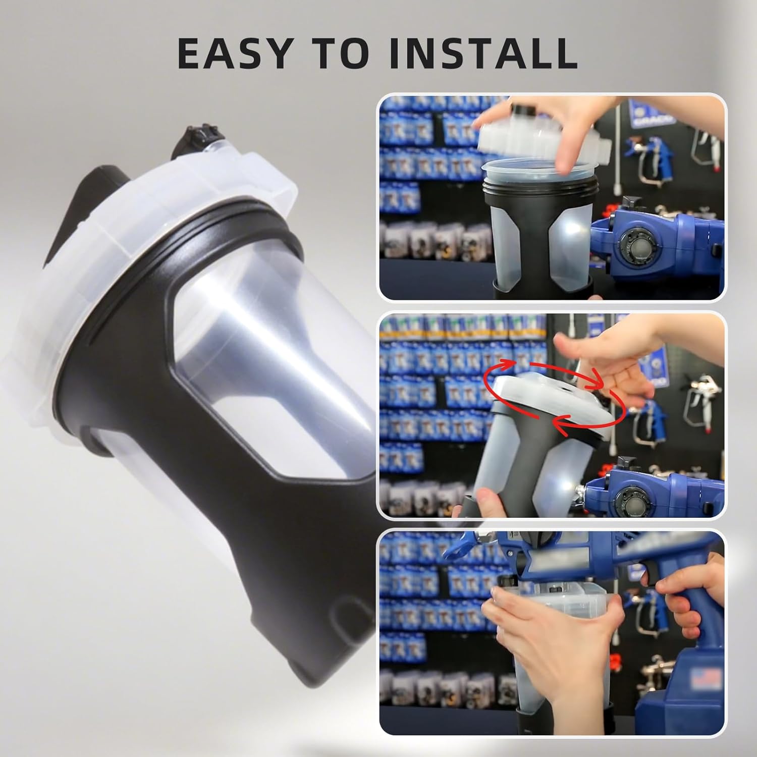 2PC 17P550 Paint Bucket Fits for FLEXLINER System 32 OZ