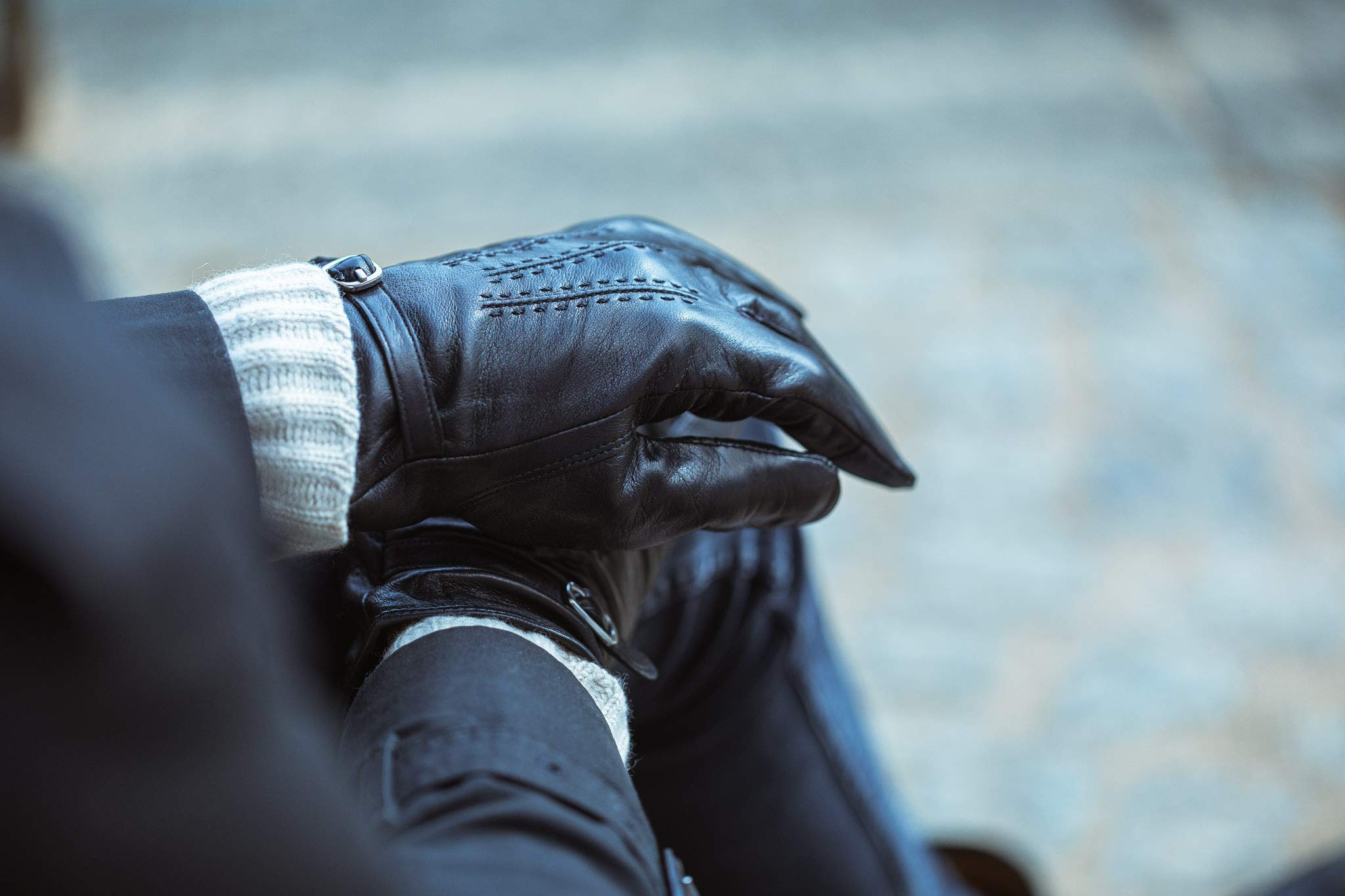 EEM guantes de piel para mujer, piel italiana suave, función táctil, forro polar suave