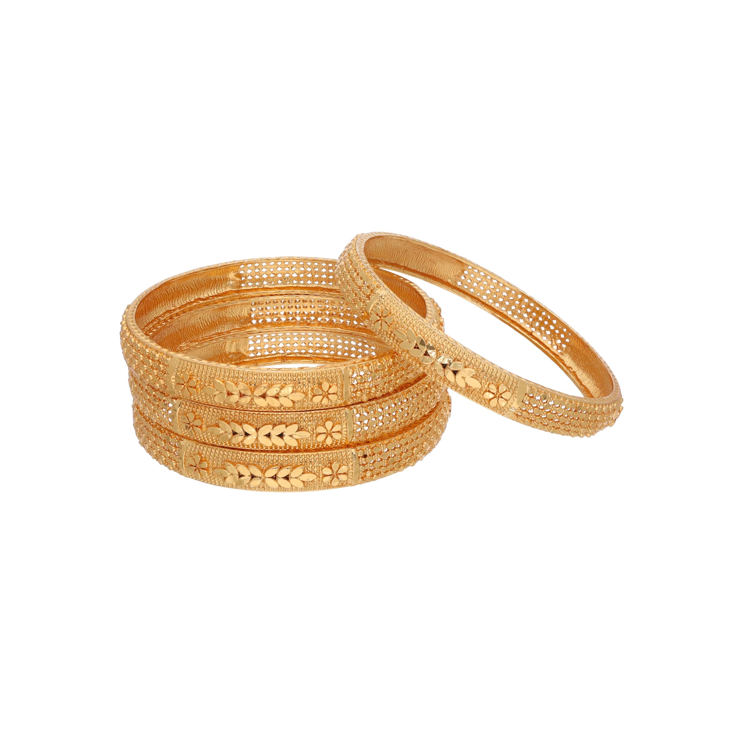 Brado Jewellery Pack of 1 Handcrafted Stylish Flower Design Gold Polished Traditional Jewellery Braclate Bangles for Women & Girls (28) (B0D7SL7596) Amazon Price History, Amazon Price Tracker