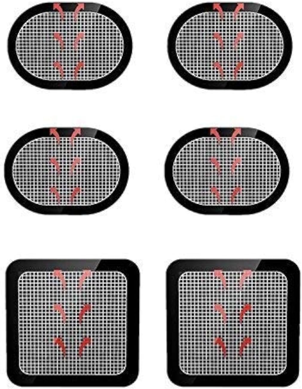 Gel Pads Replacement Unit Set Pack for Abdominal Belts 2 Set (6 Gel Pads)