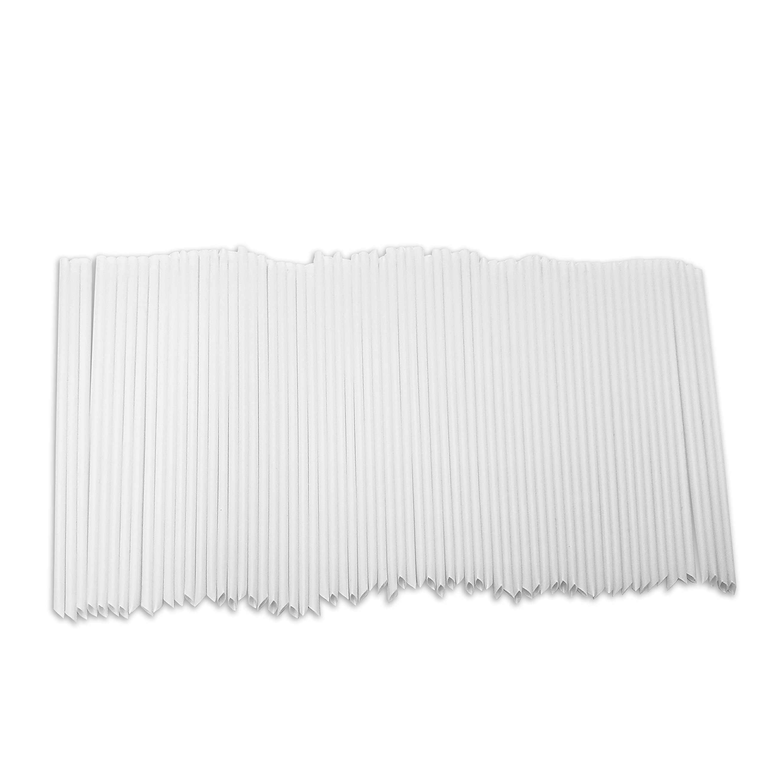 ARLANDA Cannucce Compatibili per Estathe in Lignina, Compostabile per Succhi di Frutta in brick, Resistenti Insapore Inodore, bianche, L.150mmxD.3.3mm Conf.100