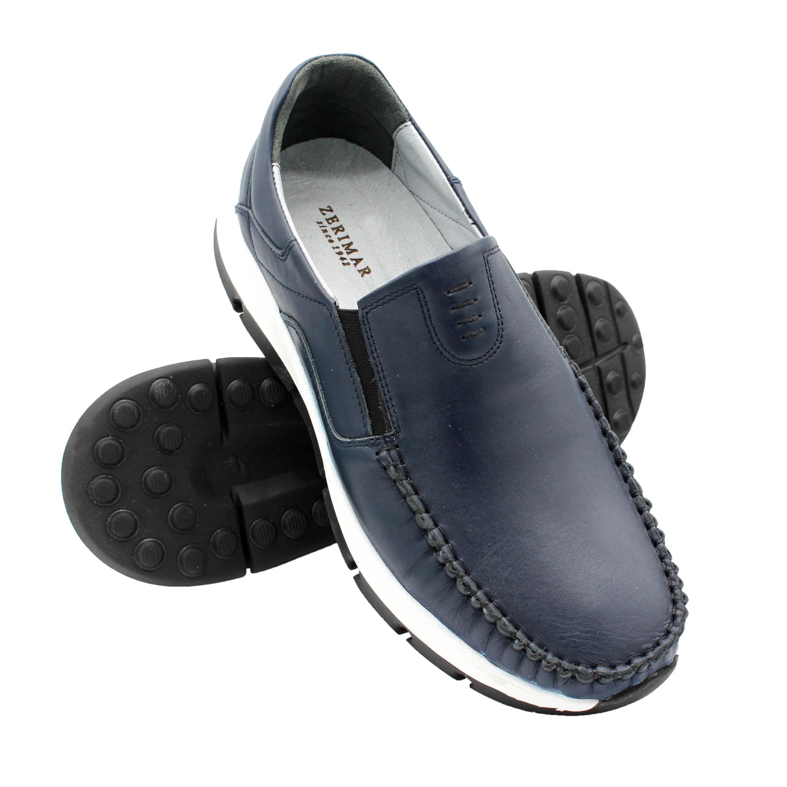 Zerimar Mocasines Hombre de Piel - Zapatos de Hombre Ligeros y Cómodos - Zapatos Hombre - Mocasines de Hombre - Zapatos Hombre Comodos adecuados para Viajar y Estar Activo.