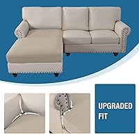 Vista 259 de H.VERSAILTEX 2025 New Sectional Couch Covers 8 Pieces Stretch Sofa Covers for Sectional Sofa Set Separate L Shaped Couch Cover for Both Left/Right