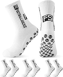 Lot de 3 paires de chaussettes de football antidérapantes pour homme, femme et enfant - Tailles 39-46 - Chaussettes de football antidérapantes pour football, basketball, course, respirantes