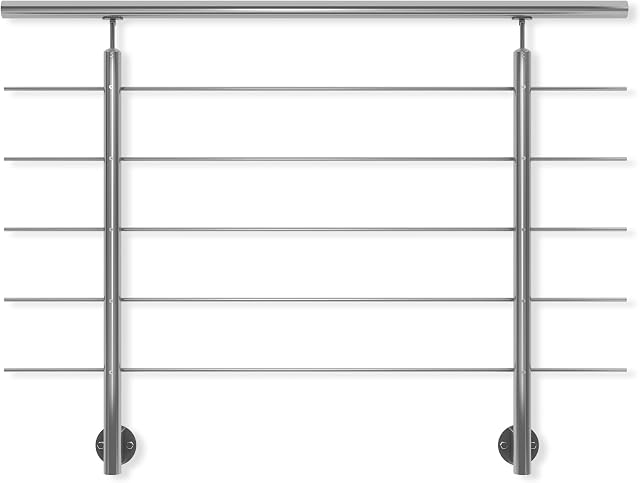 Dolle Terrain Stainless Steel Base and Side Mount | Length 1.5 m Height 1 m for Stairs for Balcony Railings & Patio Weather Resistant