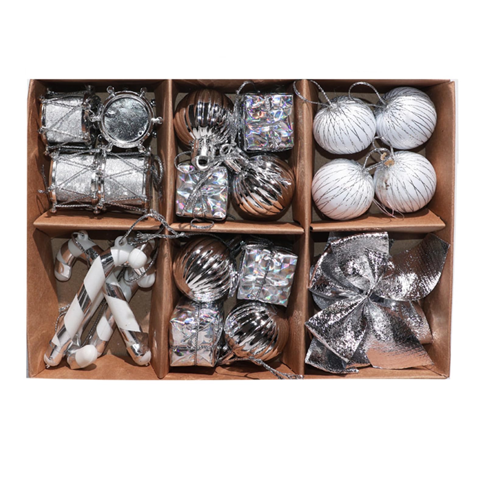 carotoe 24Pcs Christmas Baubles Hanging Ornament Shatterproof Foam Ball Ornament for Christmas Tree Wreath Mantels Unbreakable Tree
