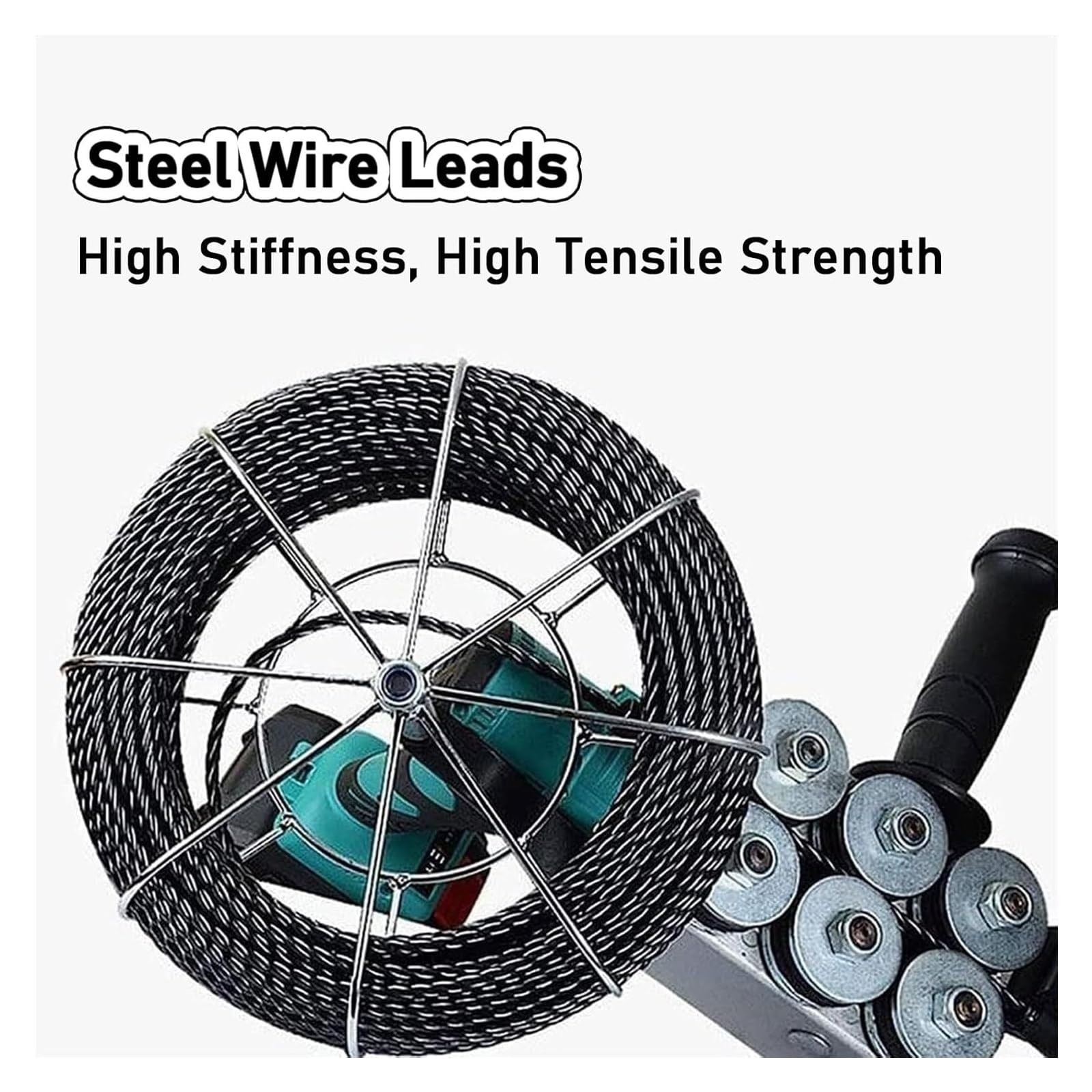 Cable de tracción, Cable de tracción, electricista oculto, máquina automática de hilo de rosca de aguja hilo eléctrico oscuro tirar de la herramienta, 2 baterías (1 batería)