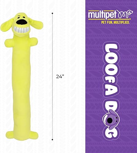 Miniatura 6 de Multipet Loofa - Juguete de peluche original para perros, juguete chirriante para todos los perros, peluche extra suave, juguetes de peluche para