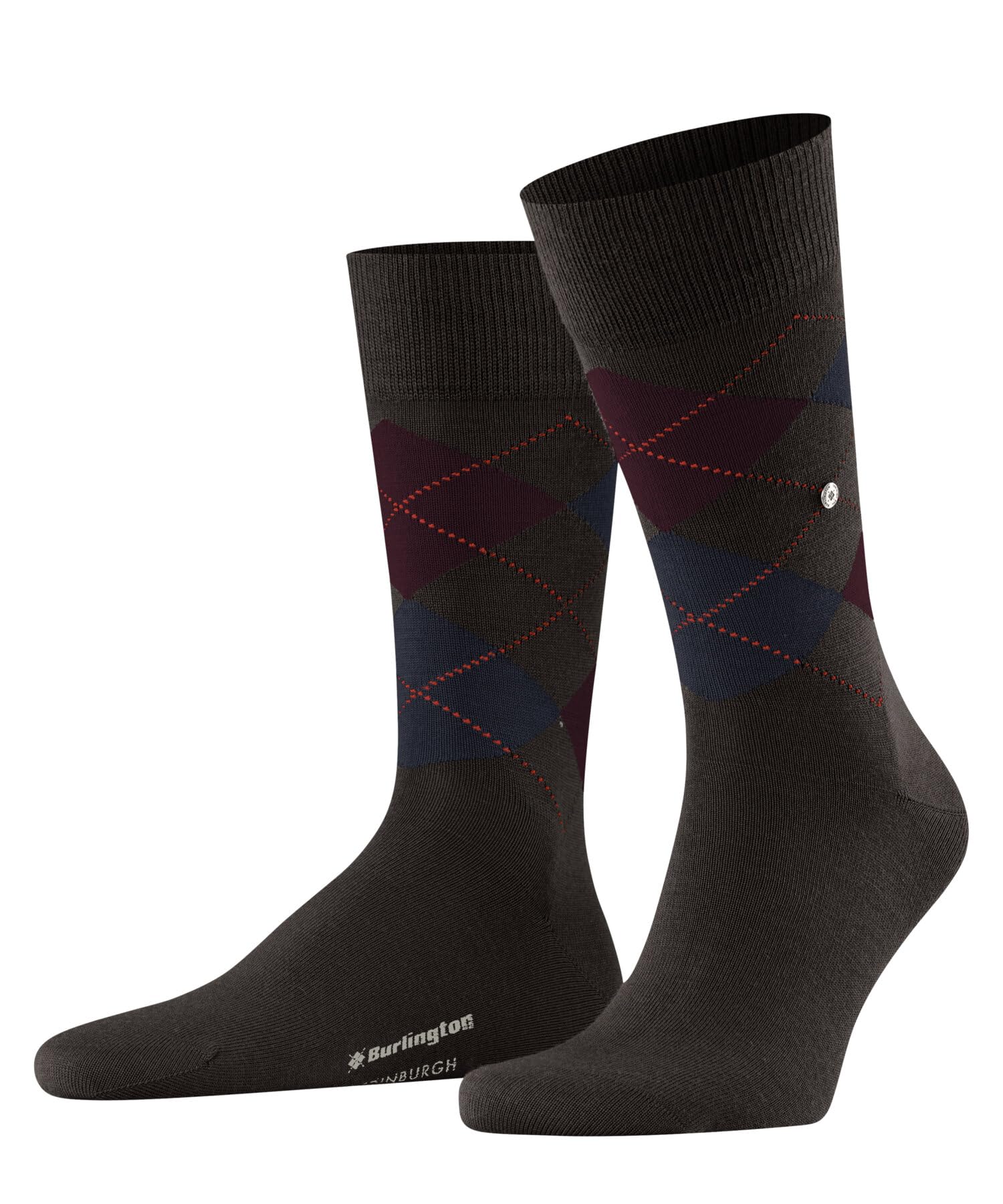 Burlington Socks Brown/Navy Edinburgh Socks - One Size