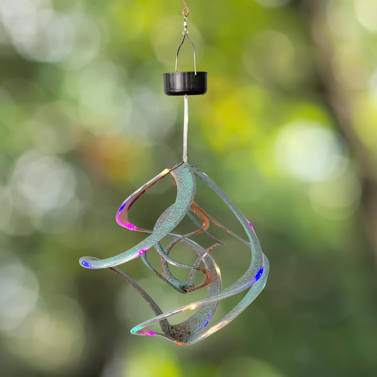 Red Carpet Studios The Original Helix Cosmix Spinner with Double LED Lights, 14-Inch, Patina & Copper