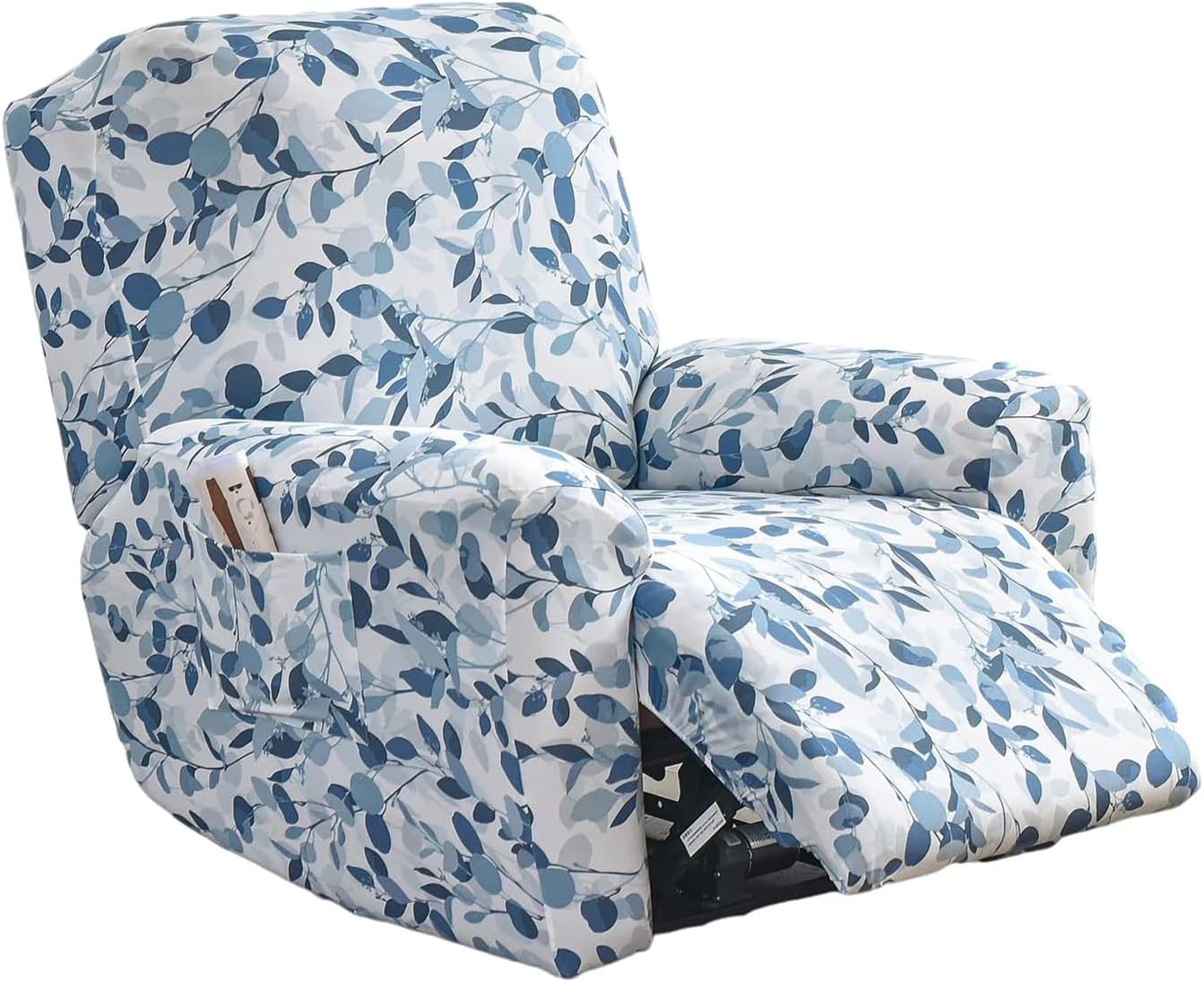 Newest Recliner Slipcovers 4-Pieces 1Seat Stretch Printed Sofa Cover Lazyboy Recliner Covers Recliner Couch Covers Recliner Chair Cover Leather Recliner Chair Cover for Rocking Recliner (Colour#19)