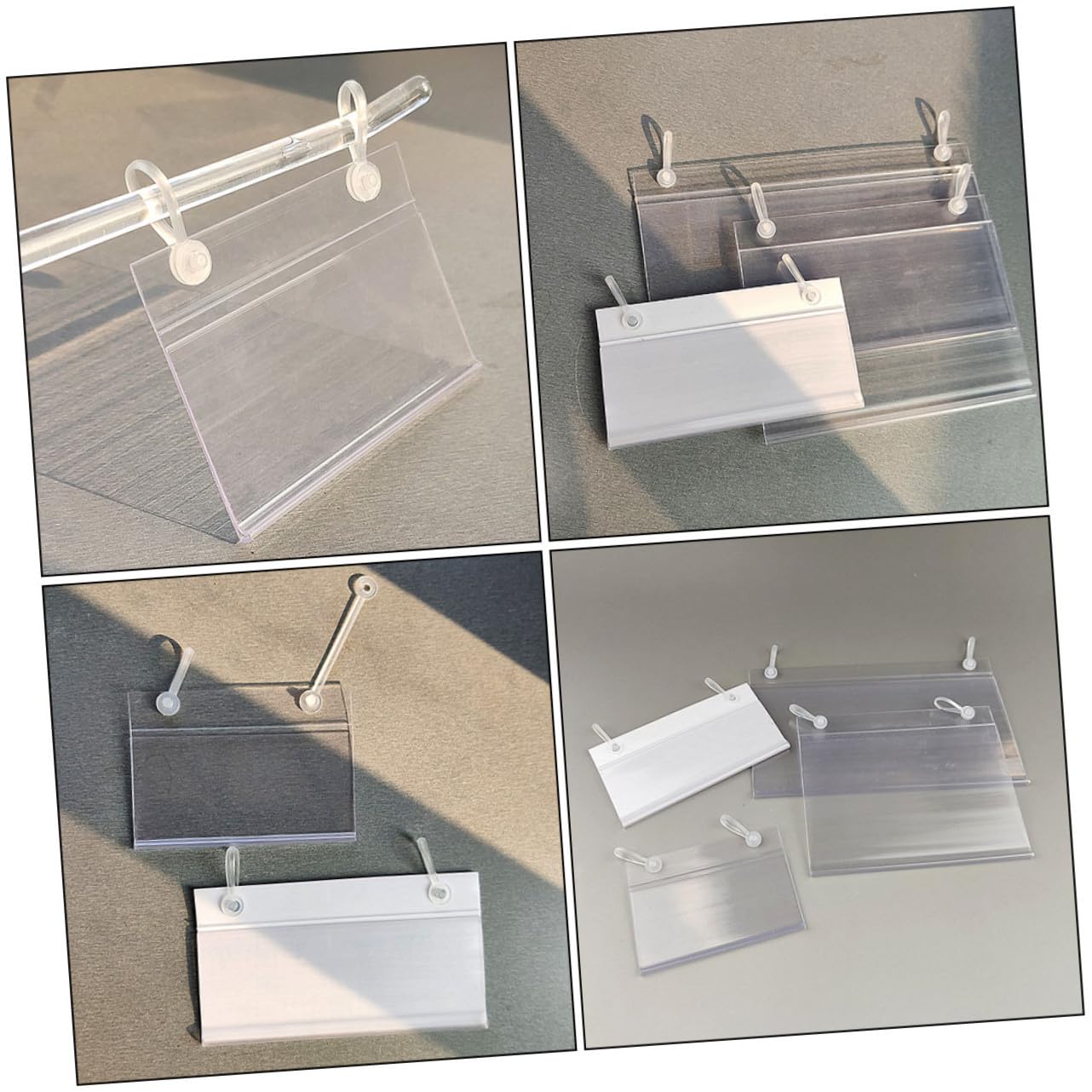 ABOOFAN Porta Etichette Prezzi Design Chiaro 40 Pezzi in Pvc Trasparente per Esposizione e Visualizzazione Prezzi in Negozio e Supermercato