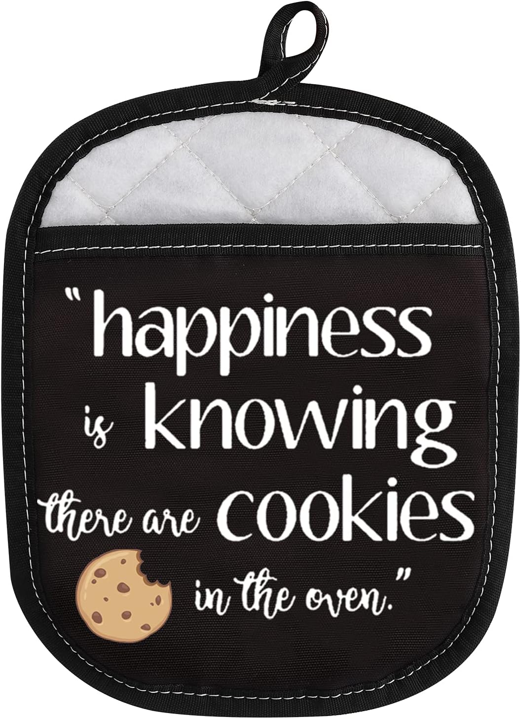 Baking Merchandise Baking Lover Gift Happiness is Knowing There are in The Oven Pot Holder with Pocket (Cook Oven)[Amazon-developed Certification] Compact by Design