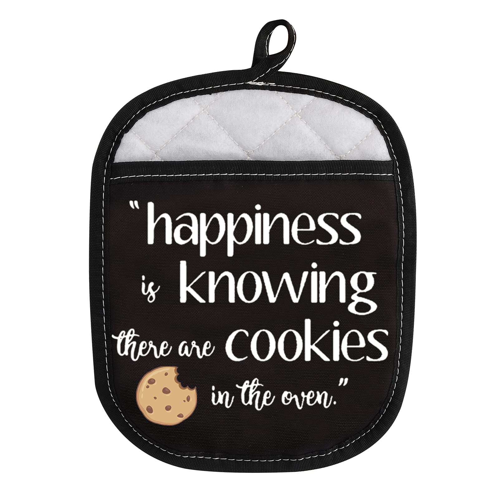 Baking Merchandise Baking Lover Gift Happiness is Knowing There are in The Oven Pot Holder with Pocket (Cook Oven)[Amazon-developed Certification] Compact by Design