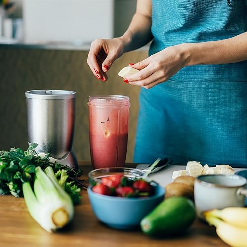 Miniatura 4 de Kit de taza de repuesto – 18oz corto, 24oz de alto, 32oz colosal con tapa abatible para llevar y tapa resellable Stay-Fresh – Compatible con