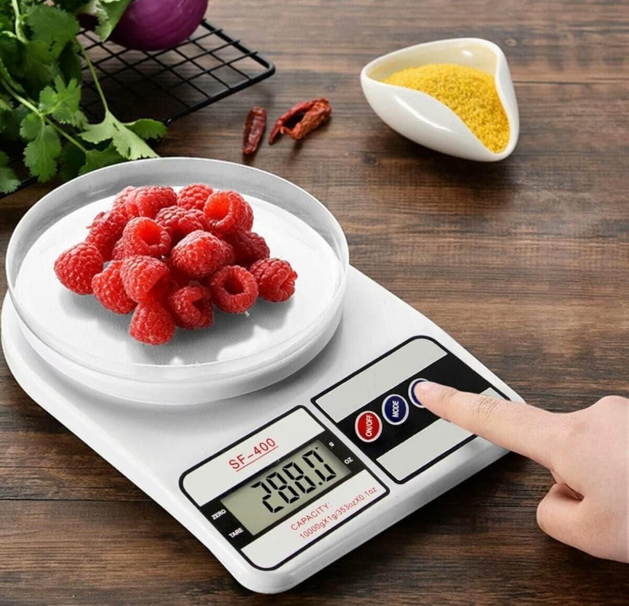 Digital Kitchen Weighing Scale, Weight Machine for Shop, Food Scale, Multipurpose Portable Electronic Digital Scale SF-400 with 10KG Capacity (spf 400)-picture-40