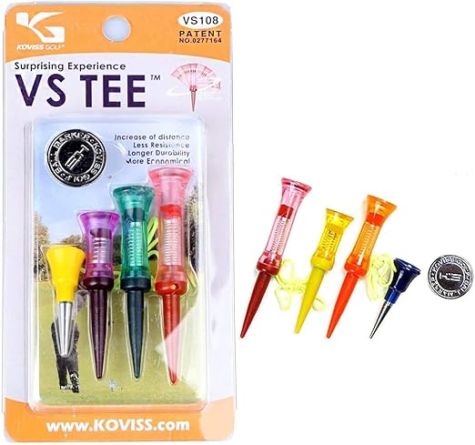 Review koviss Flexible Original Spring VS Golf Tees 5EA & Ball Marker Set VS108