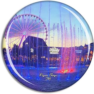 Pigeon Forge The Island Tennessee USA Fridge Magnets Travel Souvenir Funny Collection Strong Magnetism Home Decoration Office Whiteboard