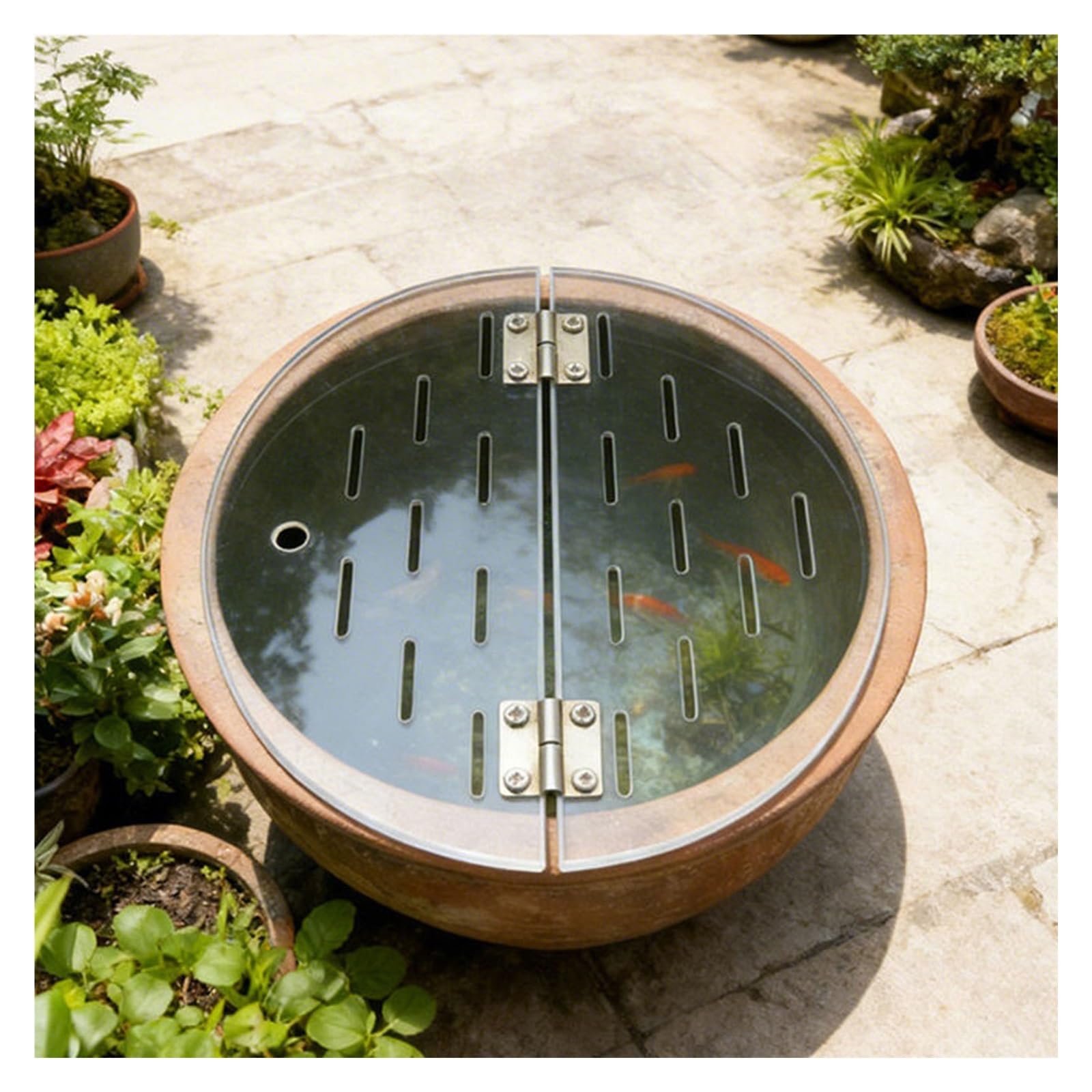 HAIXHX Klappbarer Aquariumdeckel mit Belüftung und Ausbruchsicherung | Klappbarer, geteilter Acryl-Aquariendeckel mit Belüftungsöffnung und Übersprungsperre, um zu verhindern