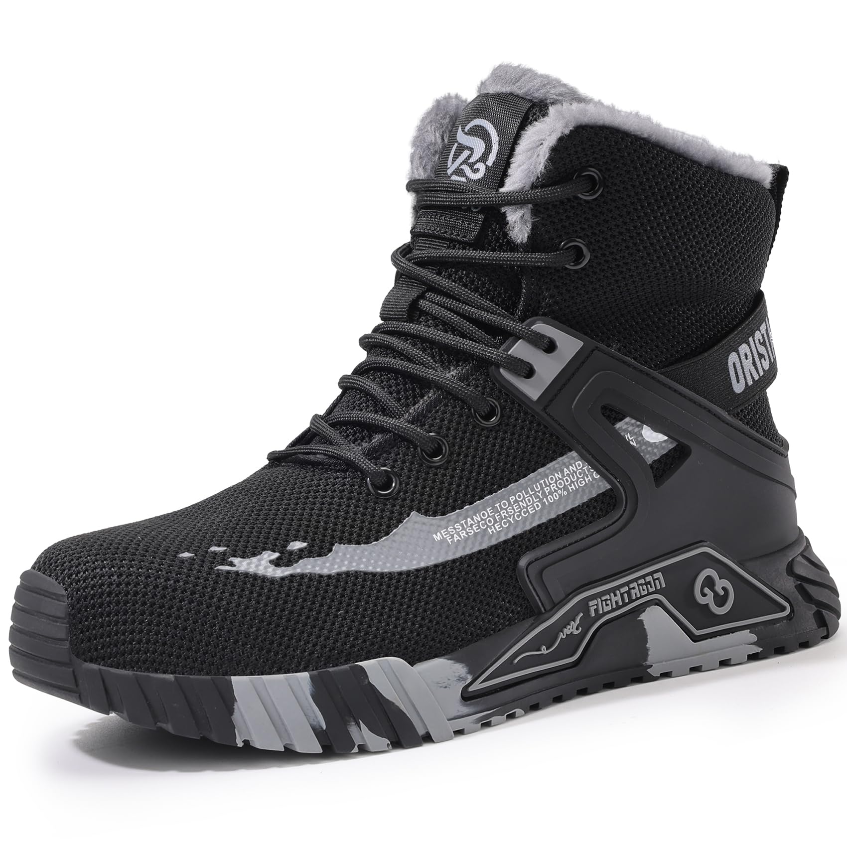 Work Safety Crew Boots Lightweight Breathable Industry Construction Steel Toe Sneakers