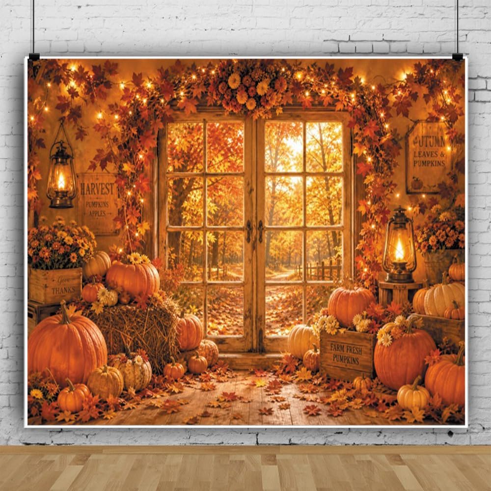 Backdrop For Fall Amazon.com : 10x8ft Fall Photography Backdrop Autumn Window ...