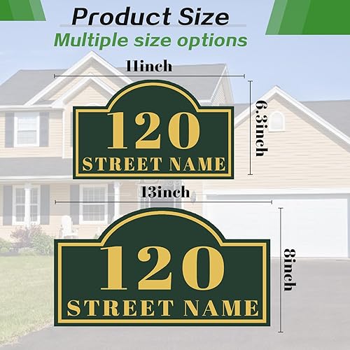 Miniatura 71 de Placa de dirección acrílica personalizada, letrero de dirección horizontal, utilizado para casa, puerta, calle o buzón Hengkuan-2