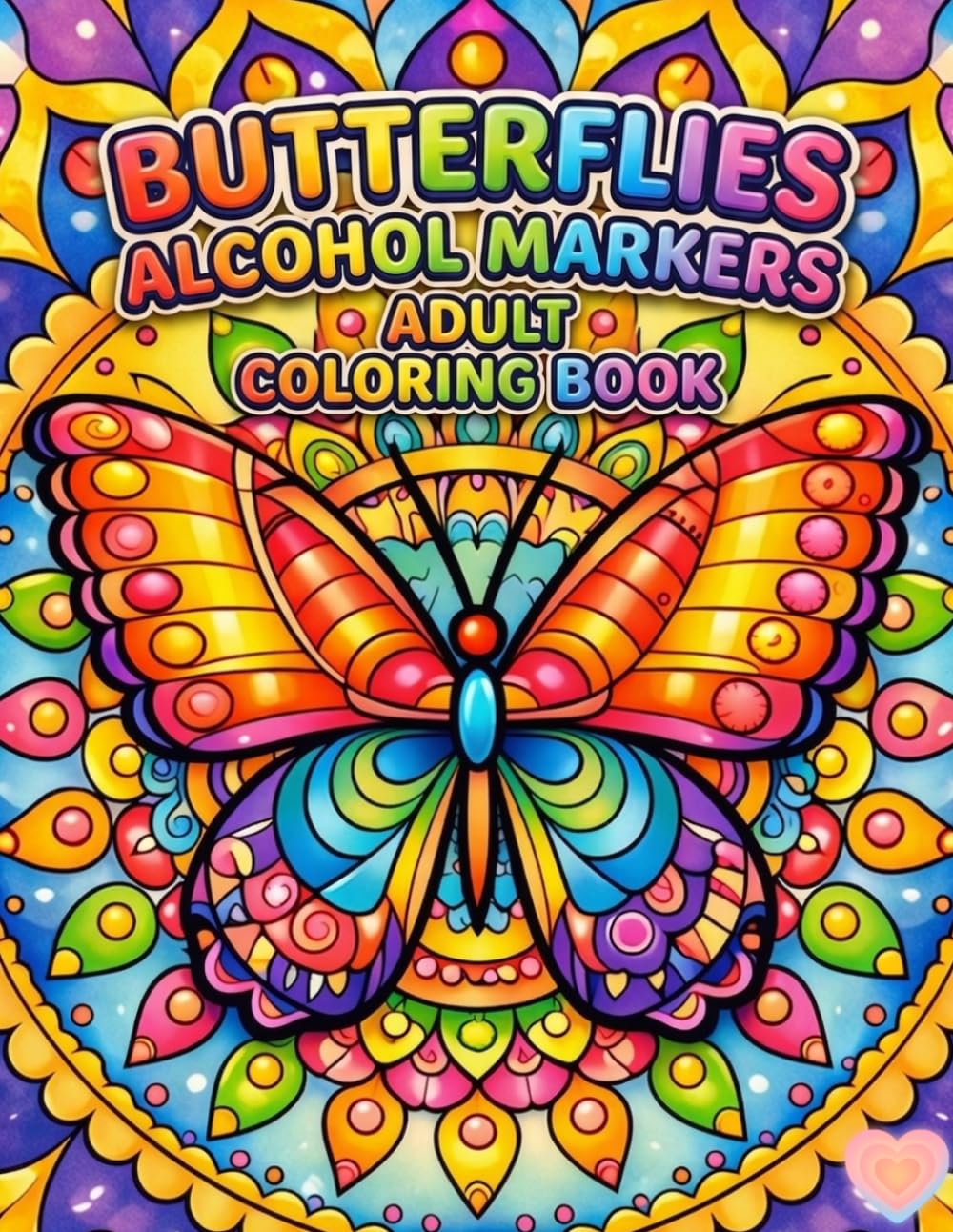 Butterflies Alcohol Markers Adult Coloring Book: Intricate Butterfly Designs & Relaxing Nature Scenes