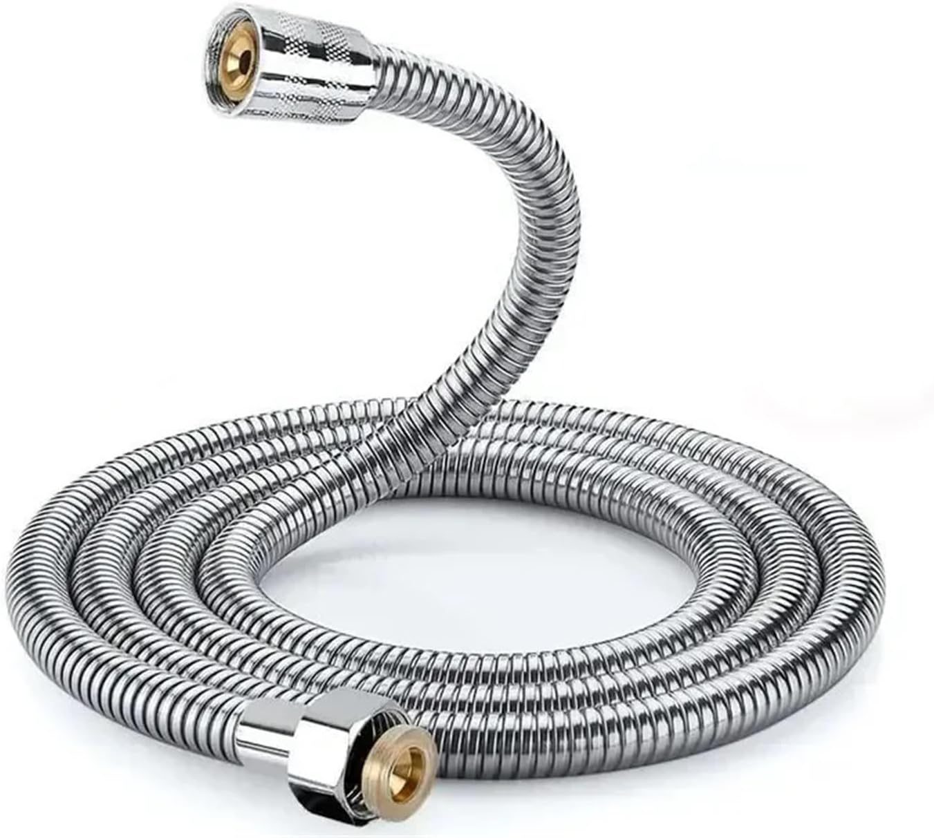 Baokemo Stainless Steel Shower Hose Explosion-Proof Large Flow Compression Resistance 1/2inch 2M