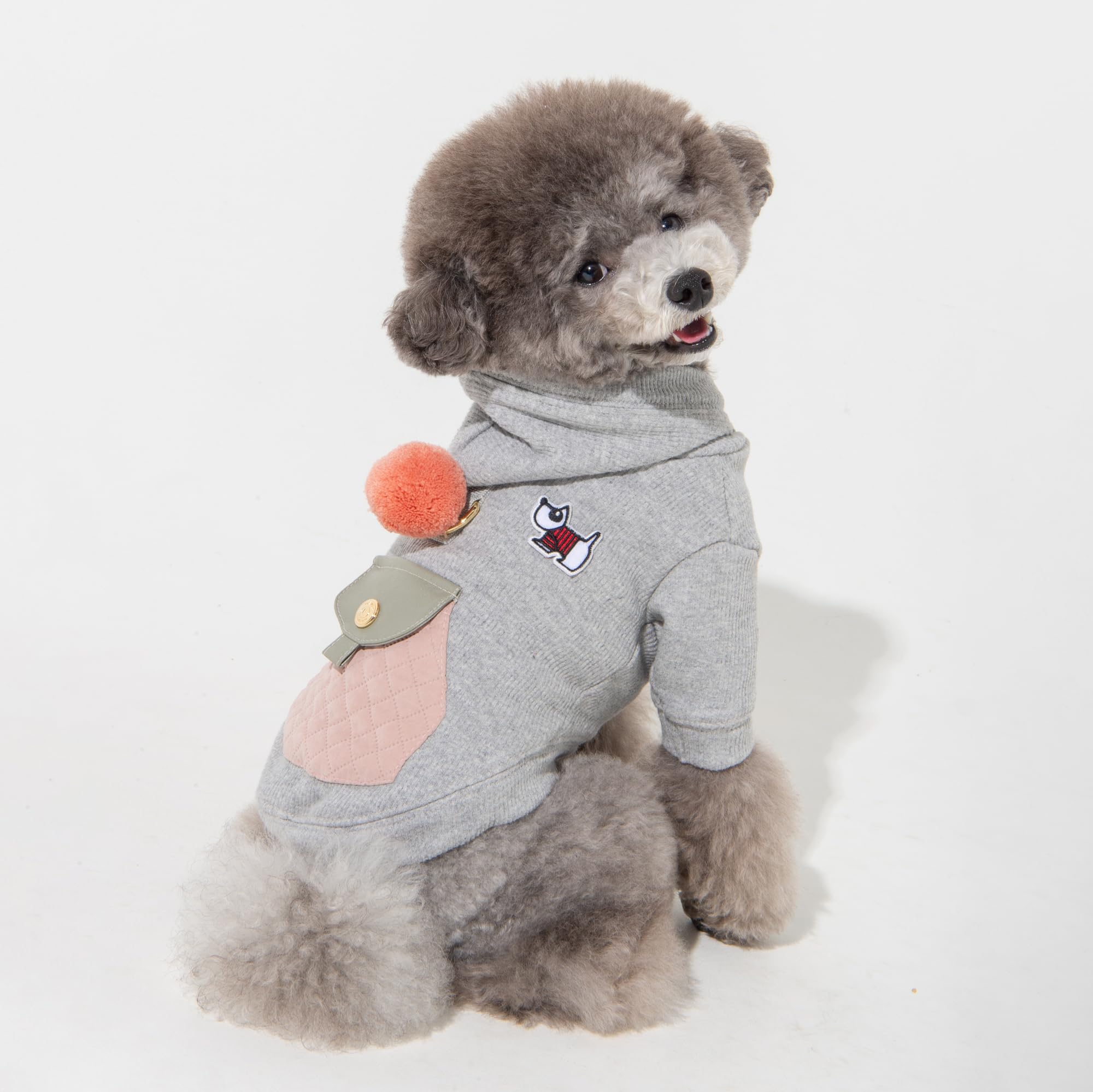 BENOIT Maglietta Top per cane Maglioncino invernale Grigio Chiaro S