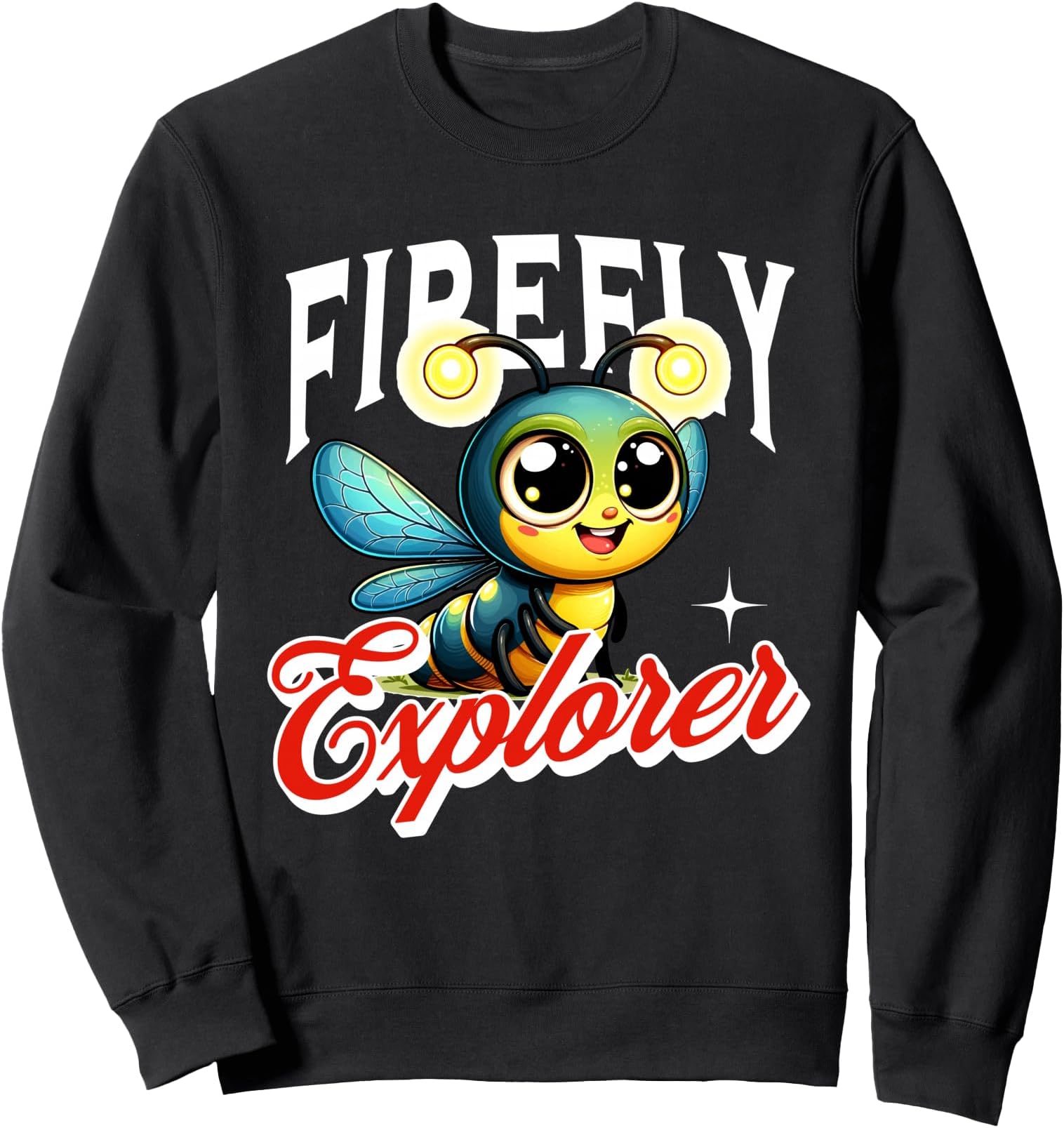 Firefly Explorer Cute Summer Bug Adventure Toddlers Sweatshirt