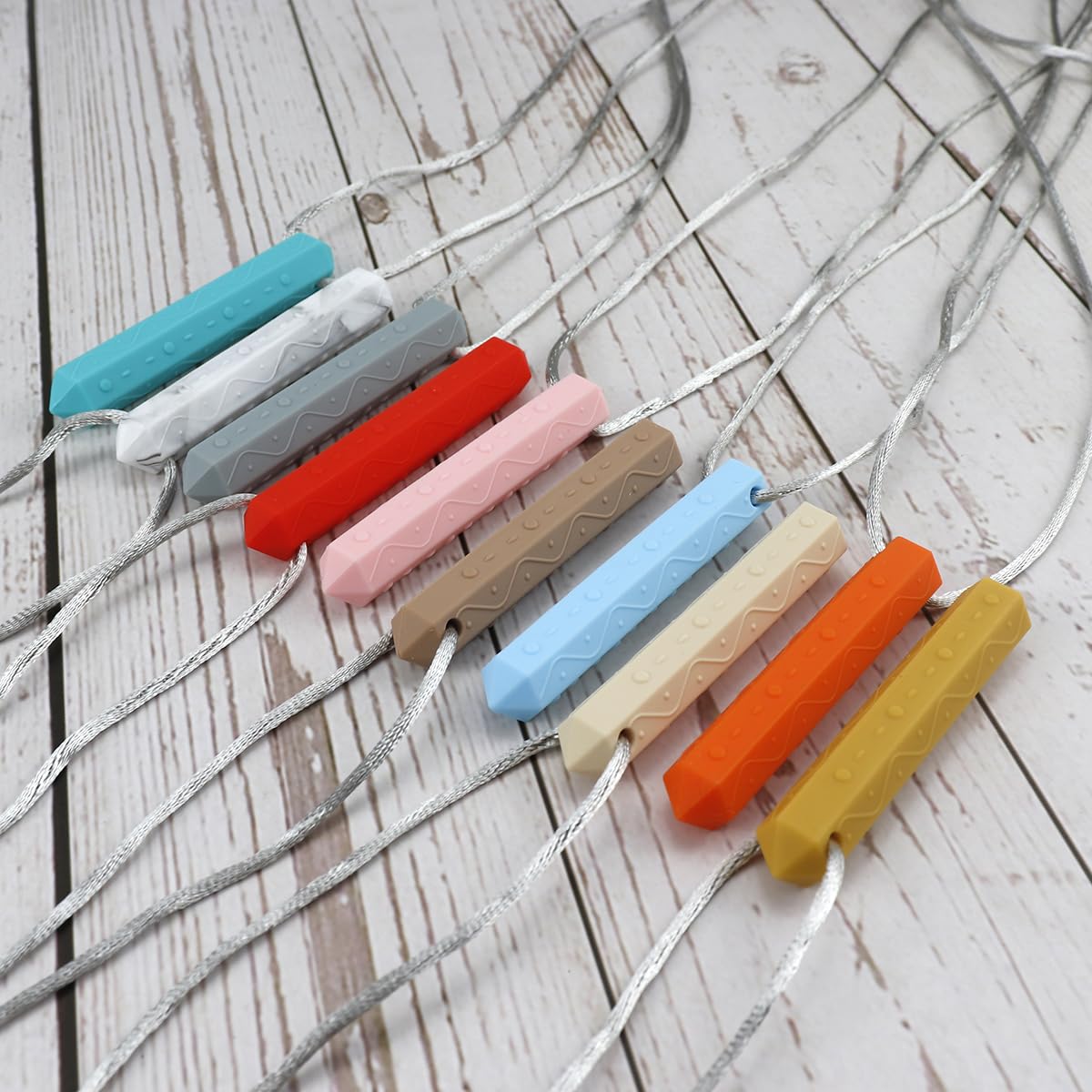Collier Anti-stress Enfants Adultes Anneau Dentition Bébé 3 Colliers à
