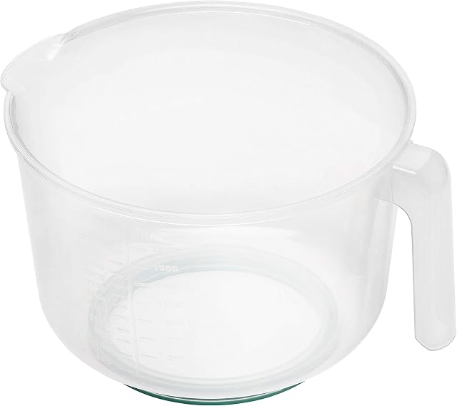 Chef Aid Contain Mixing Bowl and Jug, Microwave and Dishwasher Safe, Multi-Purpose, Ideal for baking and cooking ,White,2.5 Litre