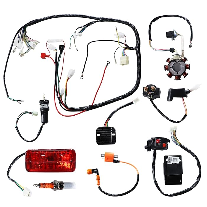 Buy Complete Electrics Wiring Harness Coil Ignition Switch CDI Solenoid