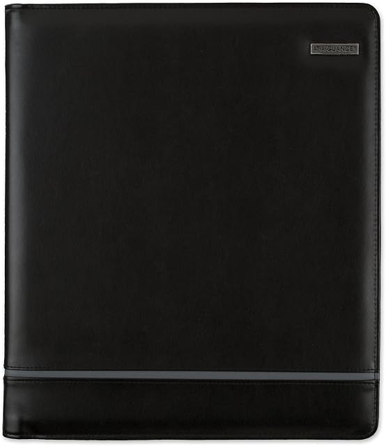 AT-A-GLANCE Day Runner Deco Slim Profile Starter Set, Undated, 3 Rings, Size 5, 8-1/2 x 11", Black (207-0386)