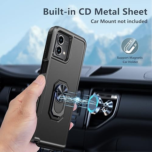 Miniatura 3 de FNTCASE Funda para Motorola Moto G-Stylus-5G-2023 Fundas de protección a prueba de caídas de grado militar con soporte magnético  TPU texturizado