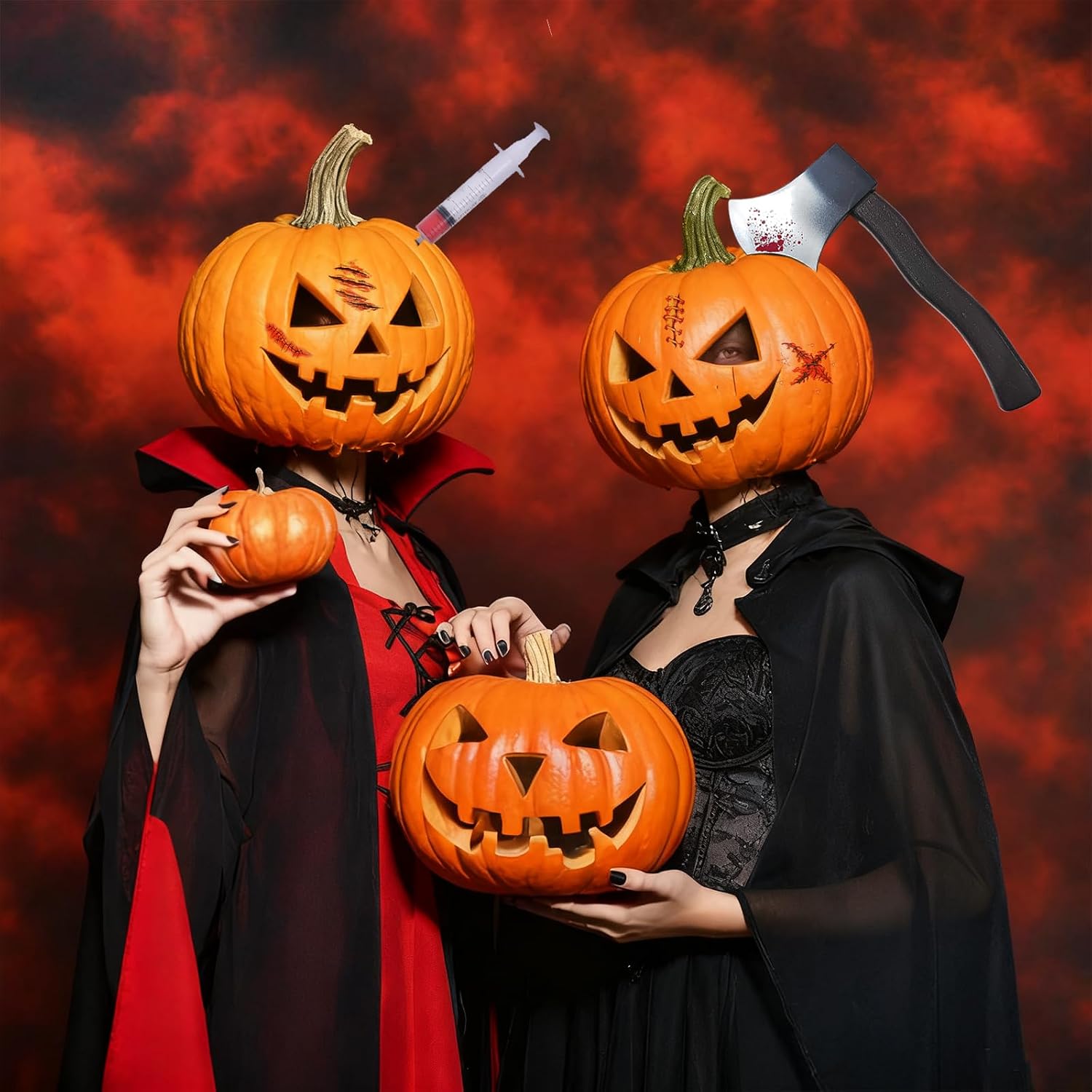 Halloween Axe Headband Scary Costume Accessories Halloween Bloody Knife Scissors Headband Funny Cosplay Headwear Through Head (Axe)