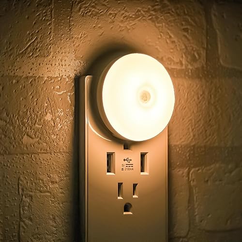 Miniatura 9 de Luz nocturna con sensor de movimiento, paquete de 2 luces nocturnas activadas por movimiento, encendido y apagado automático, tono cálido de 3200 K,