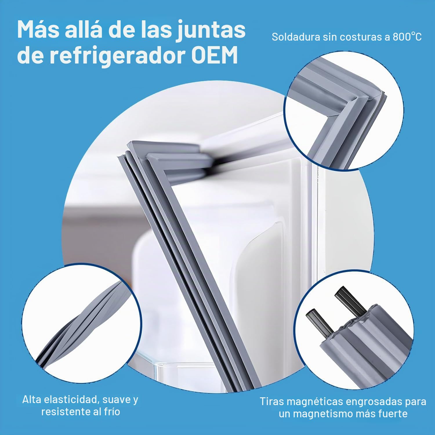 Junta Sello Magnética Universal Junta de Goma para Puerta De Frigorífico Fridge Congelador Refrigerador Nevera