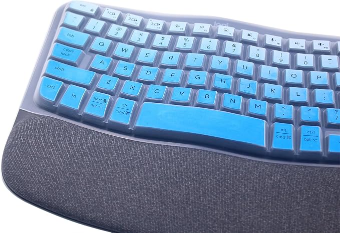 Protector de teclado de silicona compatible 2023 Logitech MK670 miniatura 3
