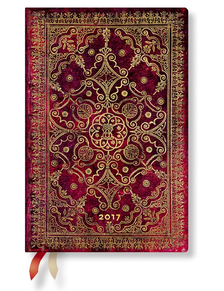 Paperblanks pe-pa-burankusu Notebook Diary 2017 Version Left Type A6 茜色 dj3527 – 5      Office Product