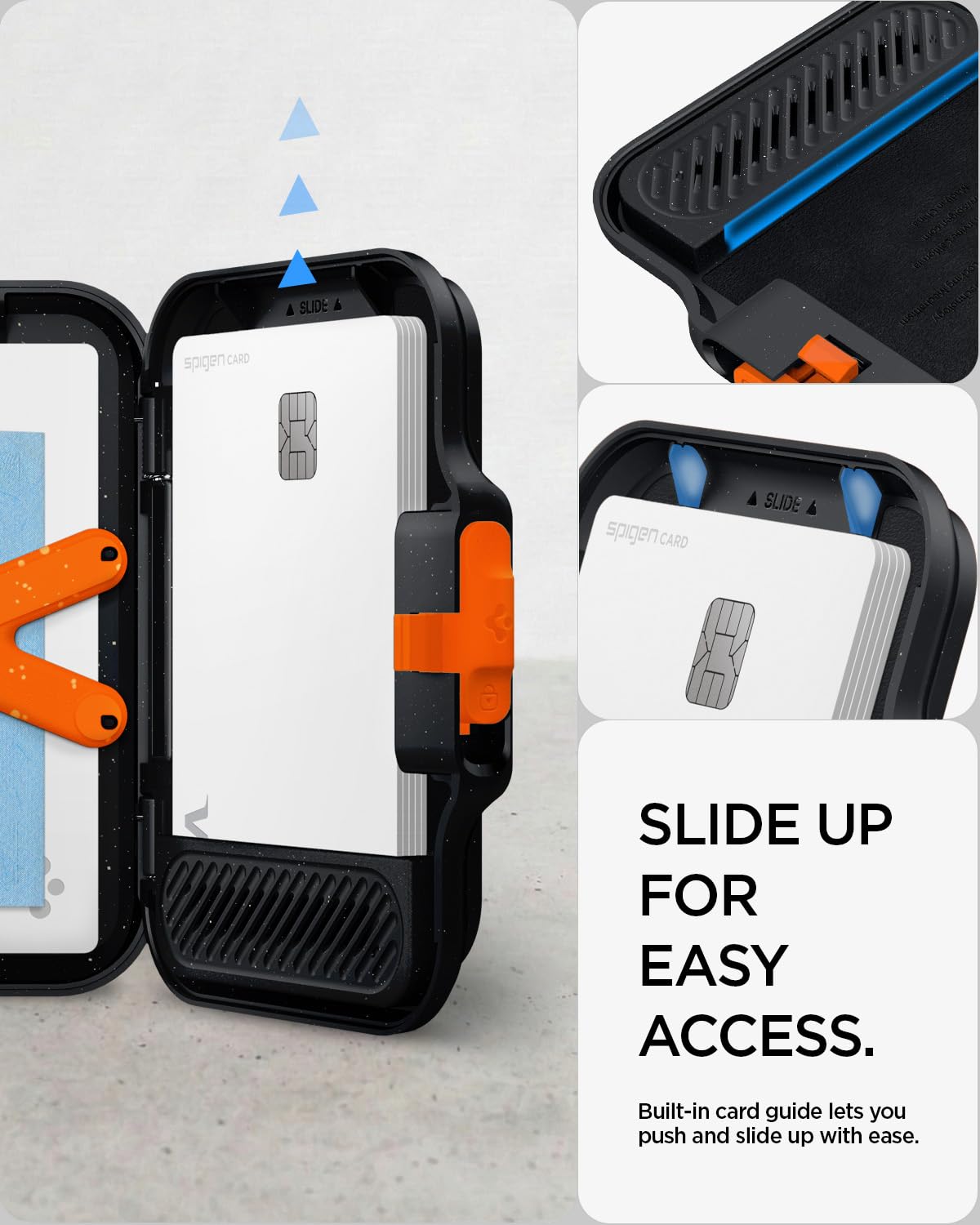 Spigen TinTap MagFit+ MagSafe Kartenhalter mit Verschluss-System Kompatibel mit iPhone 17/16/15, andere MagSafe-Modelle, Google Pixelsnap und MagSafe-Zubehör - Schwarz