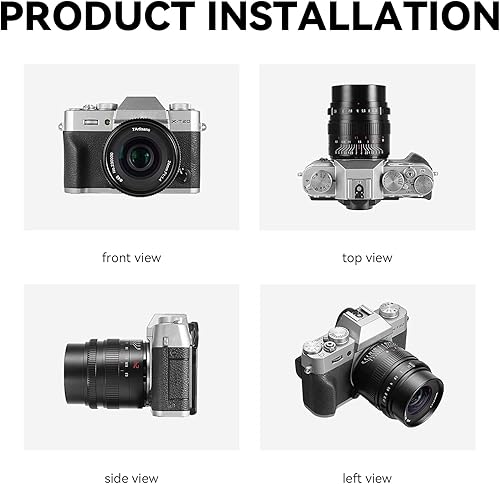 Miniatura 6 de 7artisans Lente manual F1.4 APS-C de 0.945 in con gran apertura compatible con cámaras sin espejo Fujifilm FX-Mount X-A1 X-A10 X-A2 X-A3 A-at X-M1