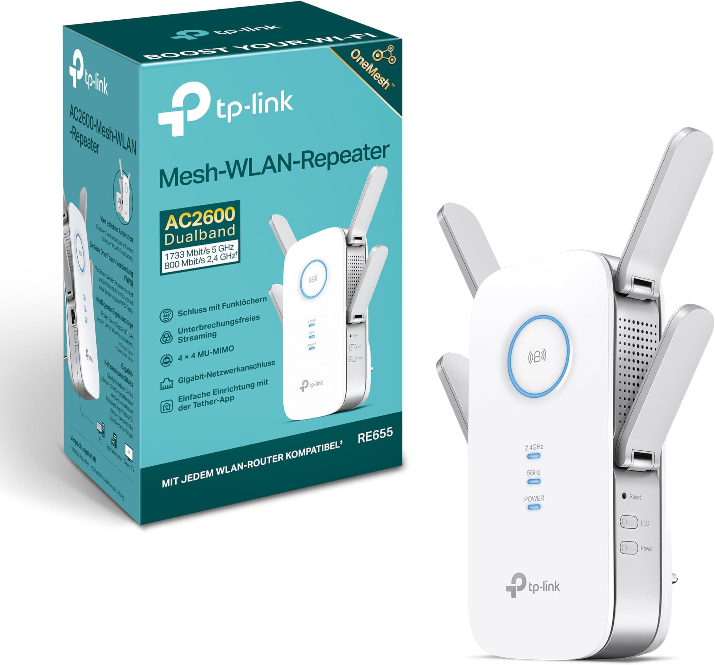 Wifi Erősítő TP-LINK Re230, Ismétlő AC750, 433Mbit/s 5Ghz 300Mbit/s 2.4Ghz, Fehér - Foto 10