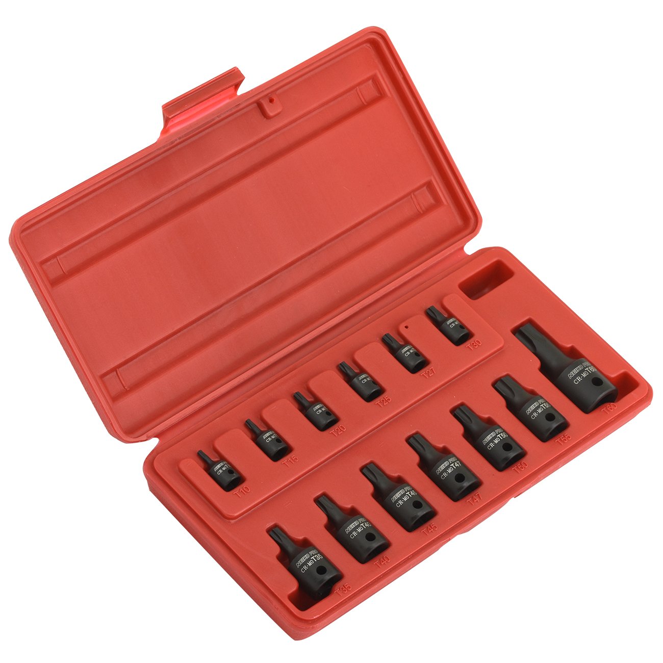 NEIKO 10281B Impact Torx Bit Socket Set 13 Piece 6 Point Star