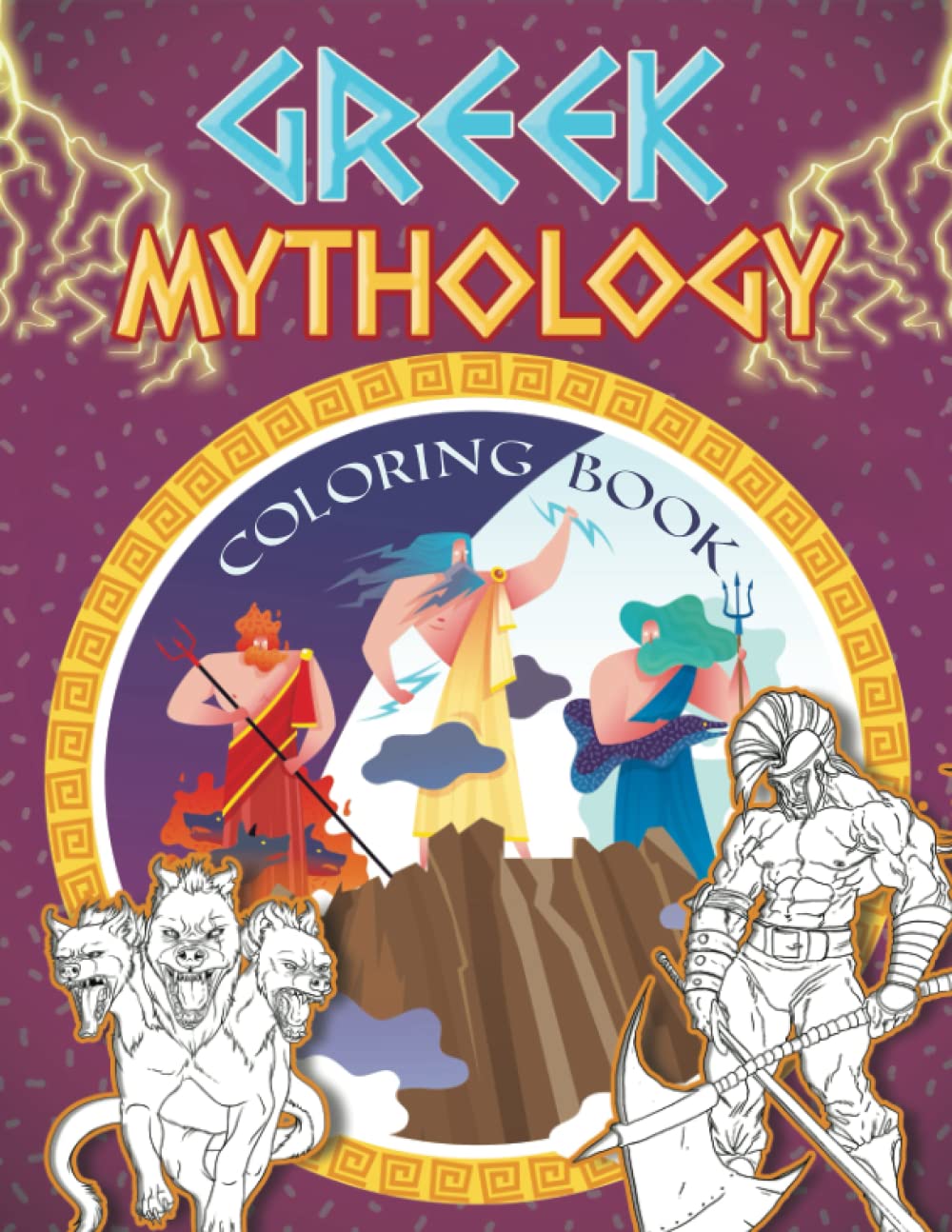 Greek Mythology Coloring Book 30 Illustration Ancient Greek Mythology