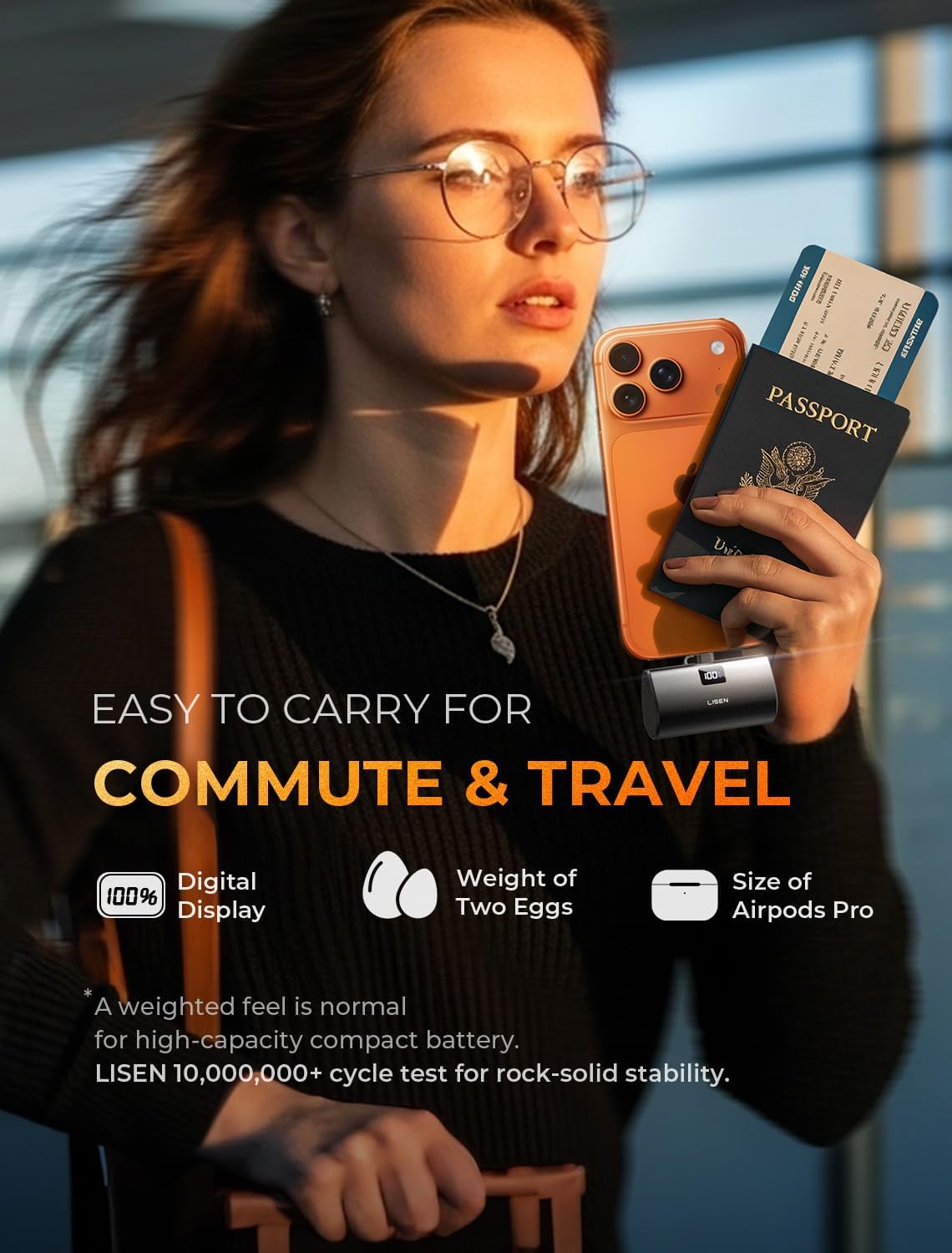 7000mAh Mini Portable Charger USB C Power Bank for iPhone 17 Pro Max 22.5W Fast Charging[USB-C Only, No Cable Needed], LISEN for iPhone 17 Pro Max 16 15, Samsung,Pixel, iPad, AirPods - Image 8