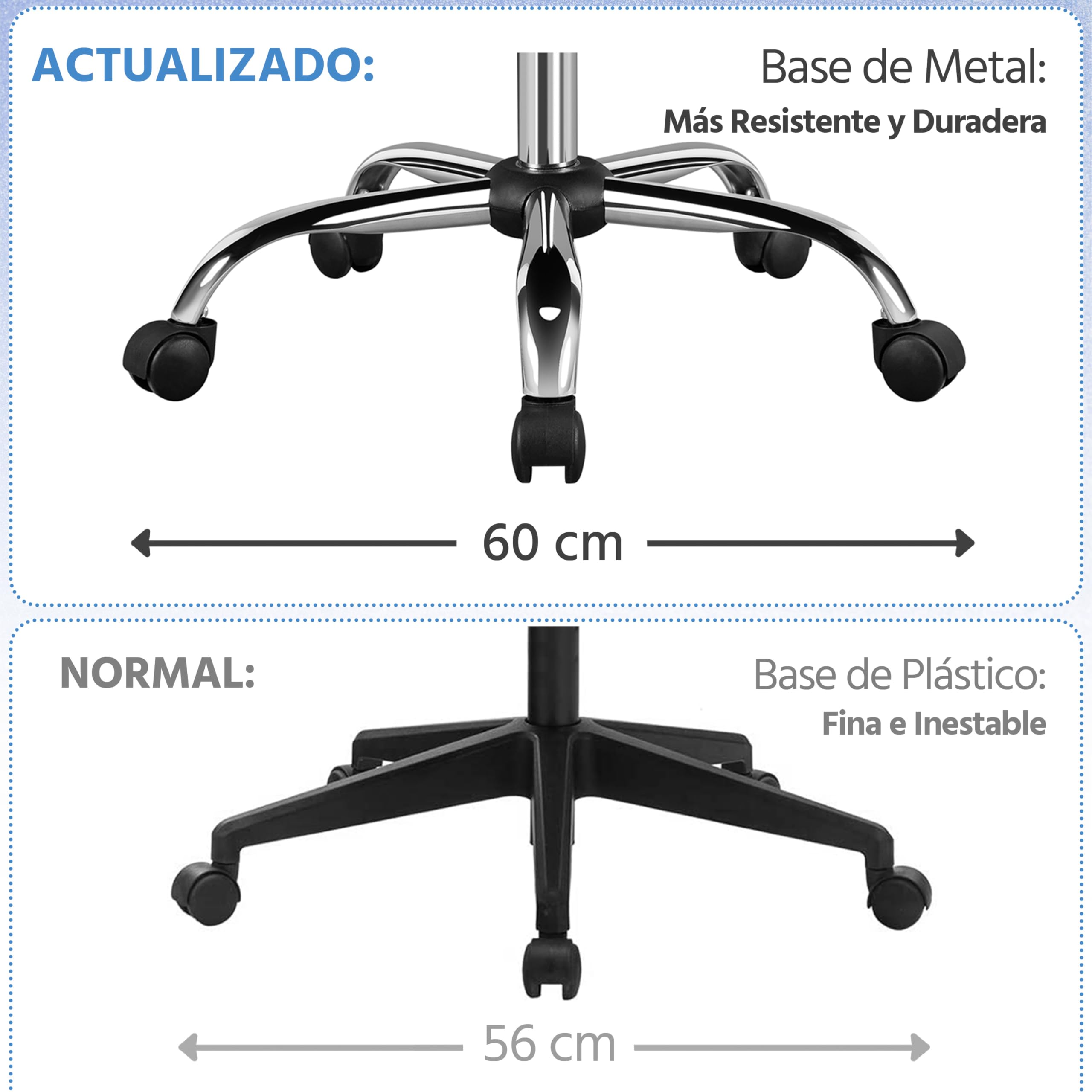 Yaheetech Silla Escritorio Giratoria de Oficina Silla Ergonomica Escritorio con Respaldo Tapizado Asiento Sintético Altura Ajustable Blanco