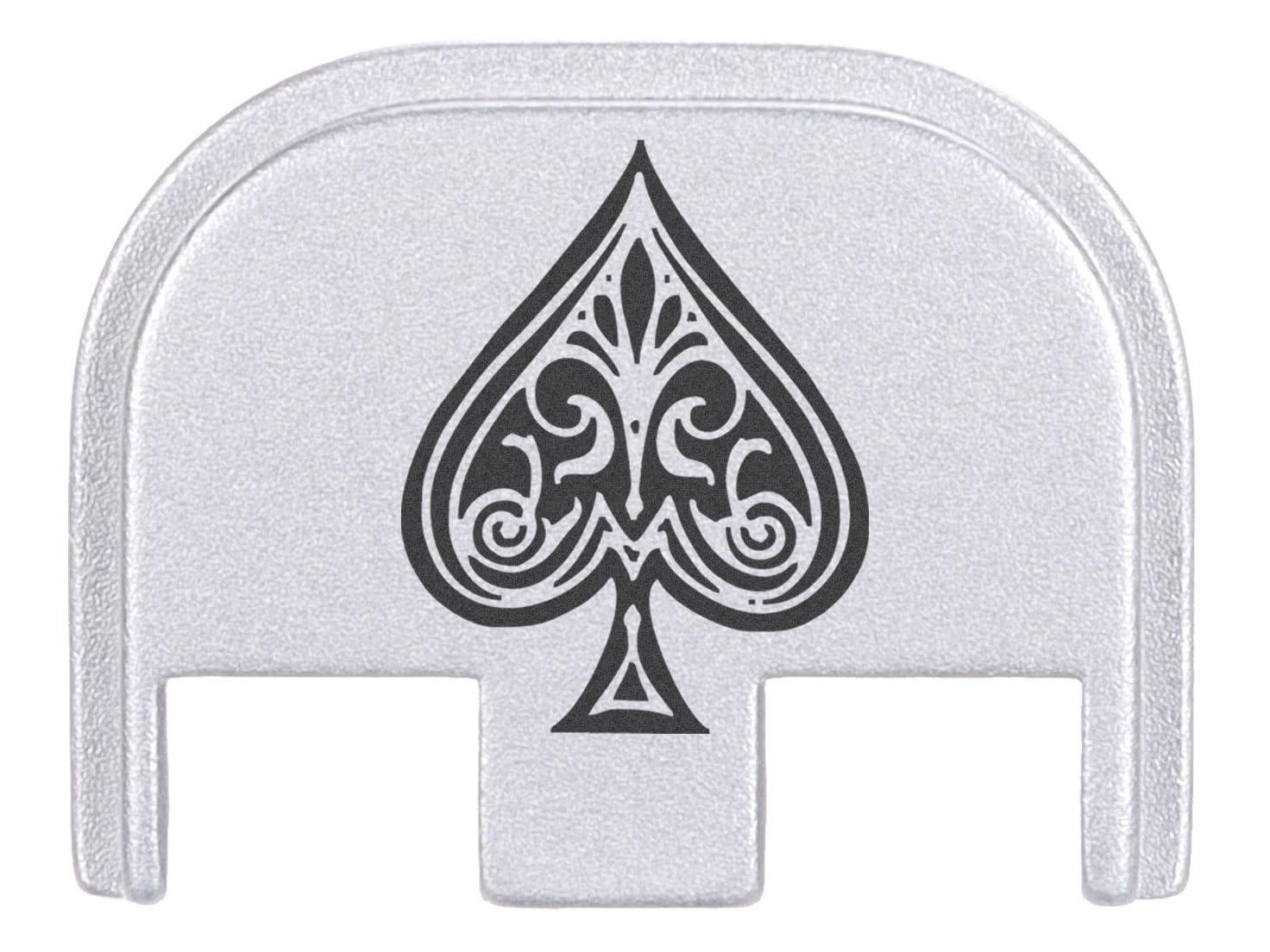 NDZ Performance Rear Slide Cover Plate for Glock Gen 5 17 19 19X 22 23 26 27 34 45 47 – 9mm .40 Cal – Anodized Aluminum, Black Laser Engraving – Choose Image & Color