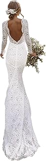 Flihodaputa Women's Chiffon Boho Wedding Dresses A Line Lace Applique Beach Wedding Gowns with Slit 2025